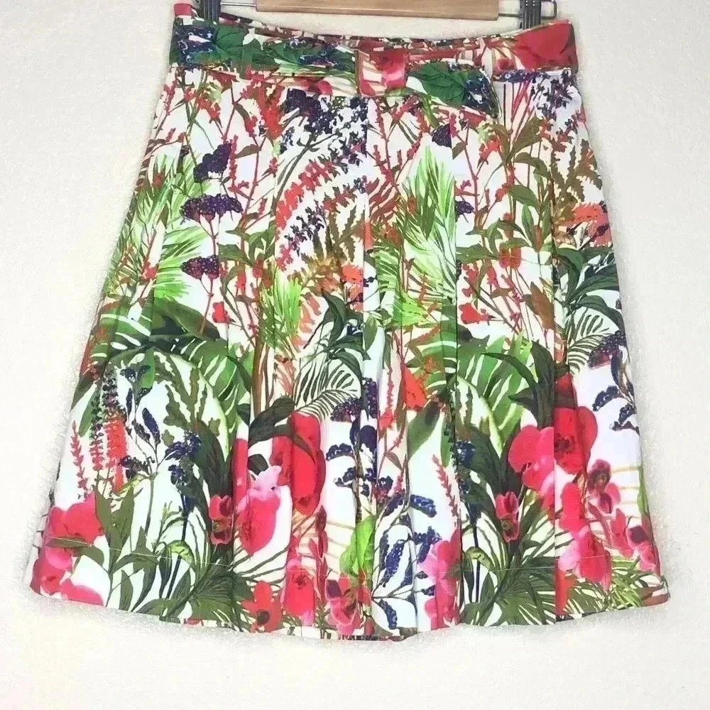 Soft Surroundings Skirt M Petite Tropical Floral